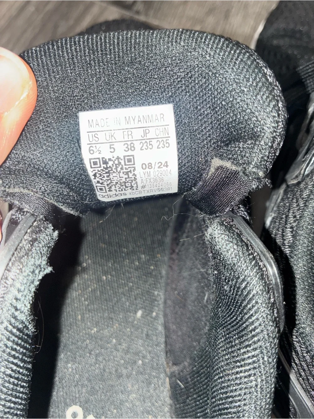adidas Black and White Mesh Athletic Sneakers